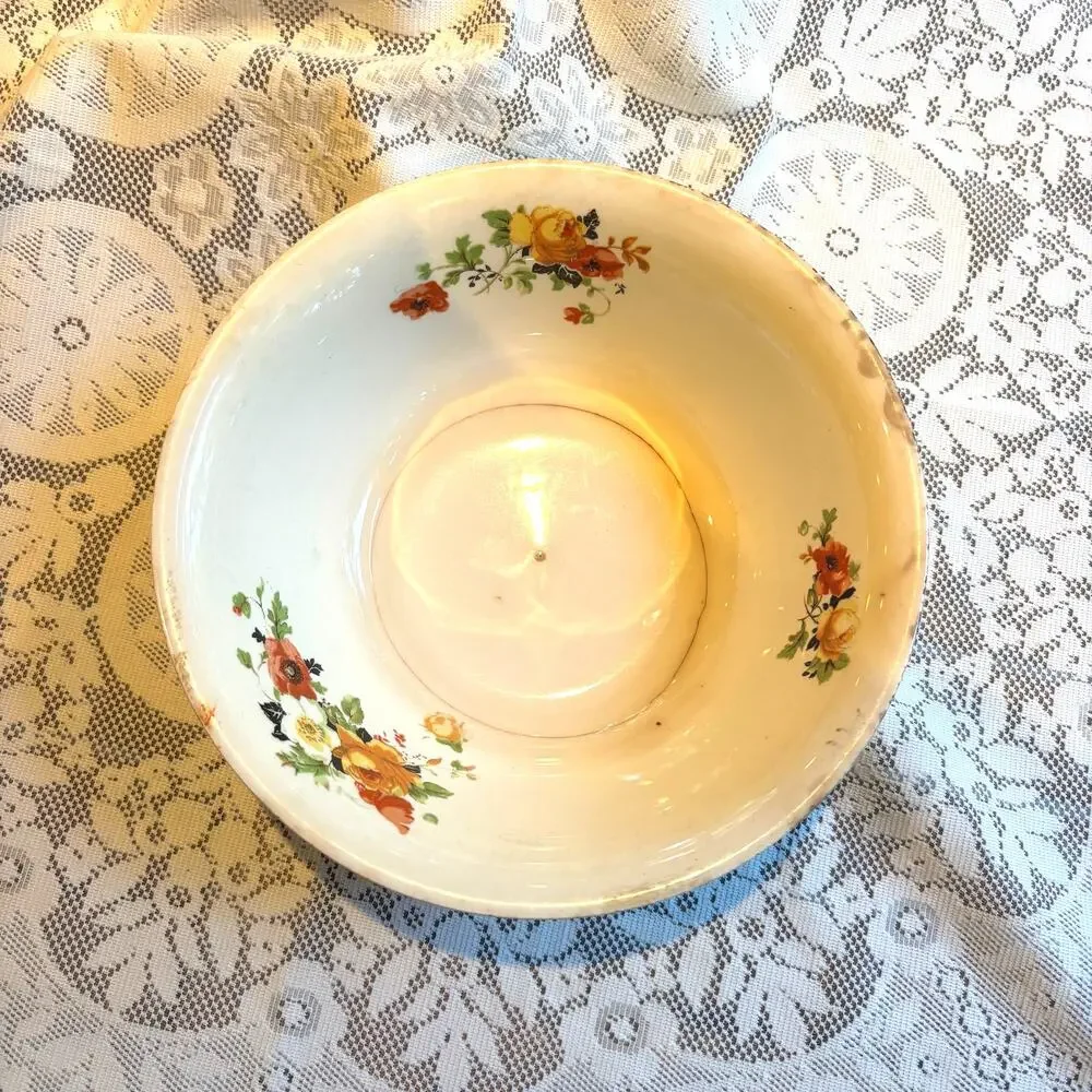 Homer Laughlin Floral Pattern China Serving Bowl Decoration Piece